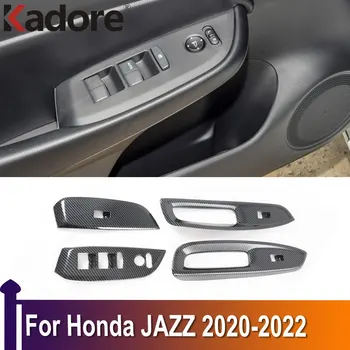  Accesorii de Interior Pentru Honda JAZZ 2020 2021 2022 Geam Ridicați Butonul de Comutare a Acoperi Ornamente Usi Cotiera Panou Rama
