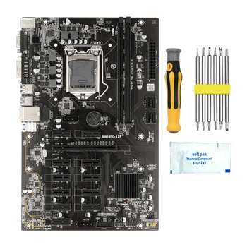  B250 BTC Mining Placa de baza Cu pasta Termică+Șurubelniță Kit 12 PCIE Pentru USB3.0 Grafică Slot LGA1151 RAM DDR4 SATA3.0