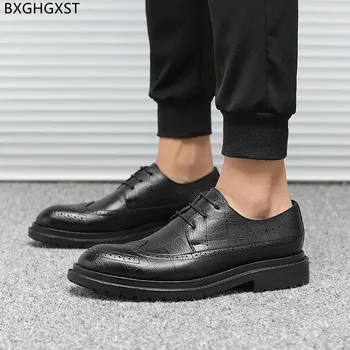  Designer de Pantofi din Piele Barbati Formale Oxford Pantofi Costum pentru Bărbați 2022 Negru Pantofi Barbati Pantofi eleganți Sapato Sociale Masculino Zapatos