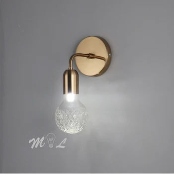  Modern de aur de cristal lampă de perete + baie lampă de metal galvanizare lampa G9 led lampă de perete accesoriu luminos lampă oglindă