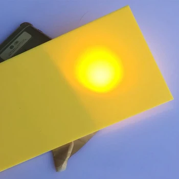  Plexiglas Acrilic, de Culoare Galben Opac de Reflecție în Oglindă Bord, Caseta de Lumina Translucide Tabla de 3mm,Productie publicitara